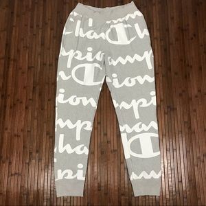 Champion Reverse Weave Large Spell Out Sweat Pants Jogger
